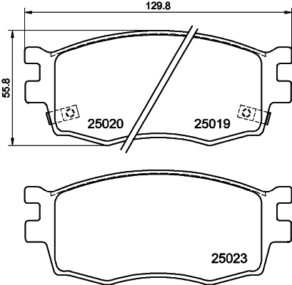 MINTEX MDB3057 Σετ τακάκια, δισκόφρενα for HYUNDAI