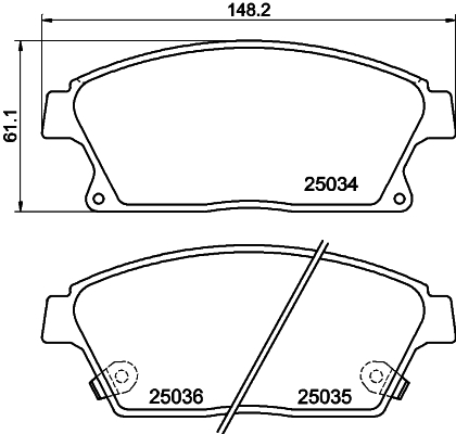 MINTEX MDB3089 Σετ τακάκια, δισκόφρενα for BUICK CADILLAC CHEVROLET HOLDEN OPEL VAUXHALL