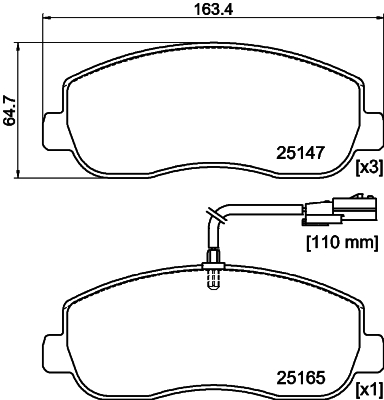 MINTEX MDB3093 Σετ τακάκια, δισκόφρενα for NISSAN OPEL RENAULT VAUXHALL