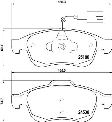 MINTEX MDB3120 Σετ τακάκια, δισκόφρενα for ALFA ROMEO