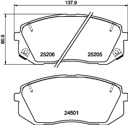 MINTEX MDB3166 Σετ τακάκια, δισκόφρενα for HYUNDAI JAC KIA SOUEAST