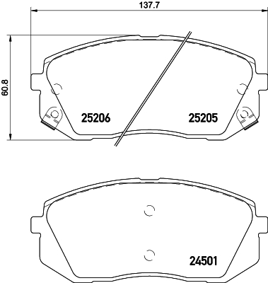 MINTEX MDB4060 Σετ τακάκια, δισκόφρενα for HYUNDAI KIA