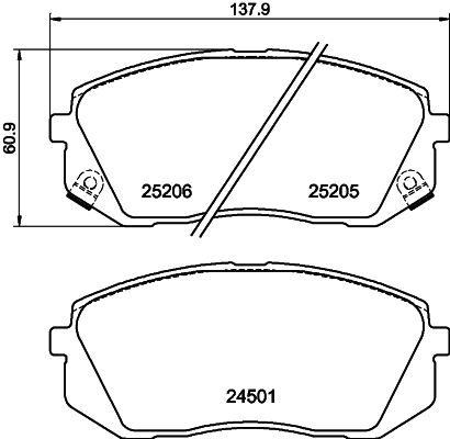 MINTEX MDB4060 Σετ τακάκια, δισκόφρενα for HYUNDAI KIA