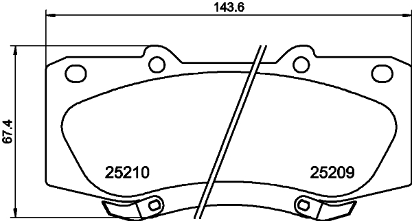 MINTEX MDB3160 Σετ τακάκια, δισκόφρενα for TOYOTA