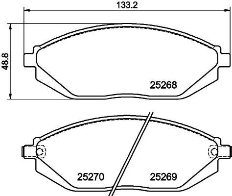 MINTEX MDB3152 Σετ τακάκια, δισκόφρενα for CHEVROLET HOLDEN TOYOTA