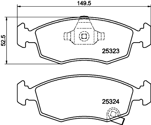 MINTEX MDB3233 Σετ τακάκια, δισκόφρενα for CHRYSLER FIAT LANCIA
