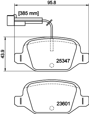 MINTEX MDB3204 Σετ τακάκια, δισκόφρενα for ABARTH FIAT
