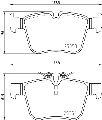 MINTEX MDB3711 Σετ τακάκια, δισκόφρενα for MERCEDES-BENZ