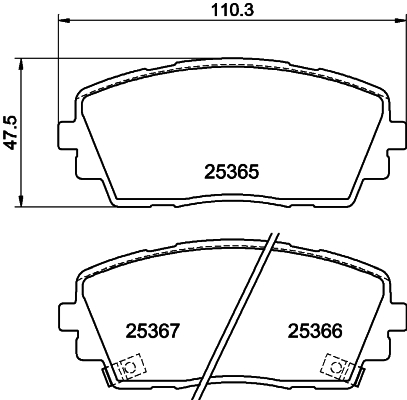 MINTEX MDB3297 Σετ τακάκια, δισκόφρενα for DODGE KIA