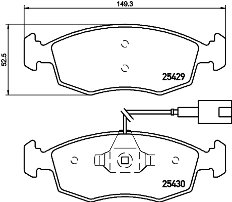 MINTEX MDB3208 Σετ τακάκια, δισκόφρενα for FIAT