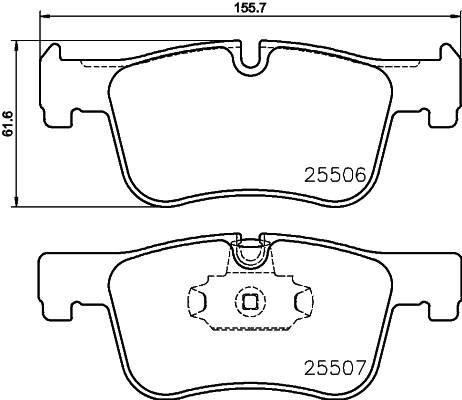 MINTEX MDB3216 Σετ τακάκια, δισκόφρενα for BMW
