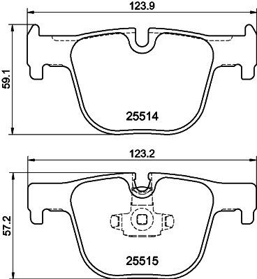 MINTEX MDB3258 Σετ τακάκια, δισκόφρενα for BMW BMW (BRILLIANCE)