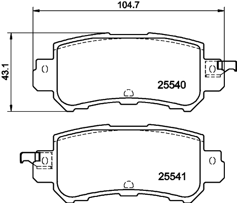 MINTEX MDB3293 Σετ τακάκια, δισκόφρενα for MAZDA