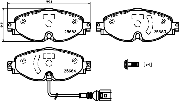 MINTEX MDB3340 Σετ τακάκια, δισκόφρενα for AUDI CUPRA SEAT SKODA VW VW (FAW) VW (SVW)