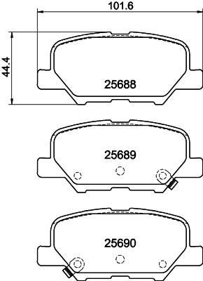 MINTEX MDB3336 Σετ τακάκια, δισκόφρενα for CHANGAN CITROËN MAZDA MITSUBISHI PEUGEOT