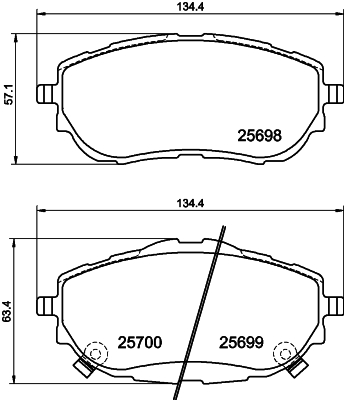 MINTEX MDB3334 Σετ τακάκια, δισκόφρενα for TOYOTA