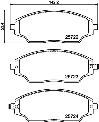 MINTEX MDB3733 Σετ τακάκια, δισκόφρενα for CHEVROLET