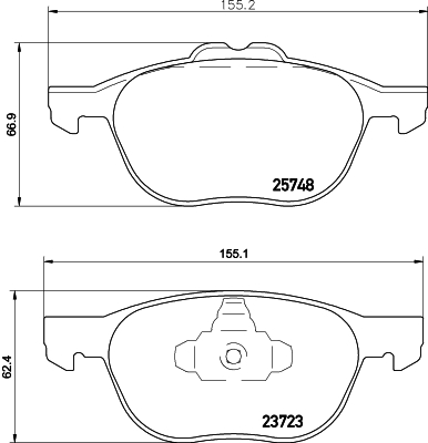 MINTEX MDB3362 Σετ τακάκια, δισκόφρενα for FORD FORD AUSTRALIA