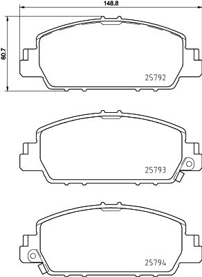 MINTEX MDB3431 Σετ τακάκια, δισκόφρενα for HONDA