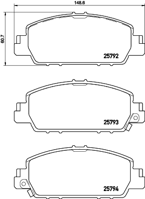 MINTEX MDB3431 Σετ τακάκια, δισκόφρενα for HONDA