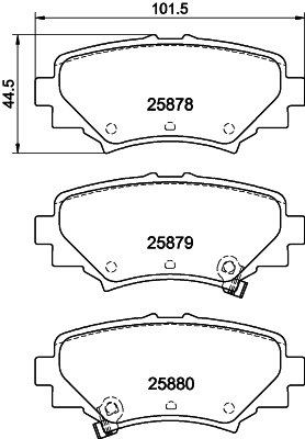 MINTEX MDB3416 Σετ τακάκια, δισκόφρενα for MAZDA