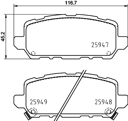 MINTEX MDB3867 Σετ τακάκια, δισκόφρενα for HONDA