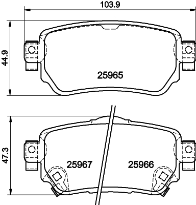 MINTEX MDB3675 Σετ τακάκια, δισκόφρενα for NISSAN RENAULT SAMSUNG