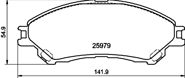 MINTEX MDB3427 Σετ τακάκια, δισκόφρενα for MITSUBISHI NISSAN SUZUKI