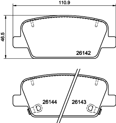 MINTEX MDB4195 Σετ τακάκια, δισκόφρενα for HYUNDAI KIA