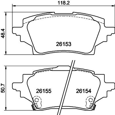 MINTEX MDB4202 Σετ τακάκια, δισκόφρενα for MAZDA SUZUKI TOYOTA