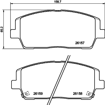 MINTEX MDB4194 Σετ τακάκια, δισκόφρενα for HYUNDAI KIA