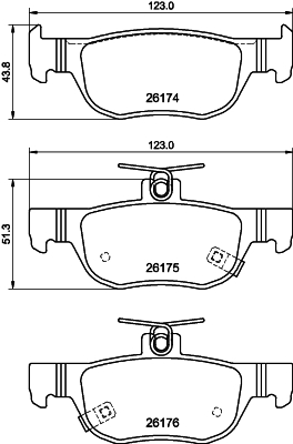MINTEX MDB4215 Σετ τακάκια, δισκόφρενα for MAZDA