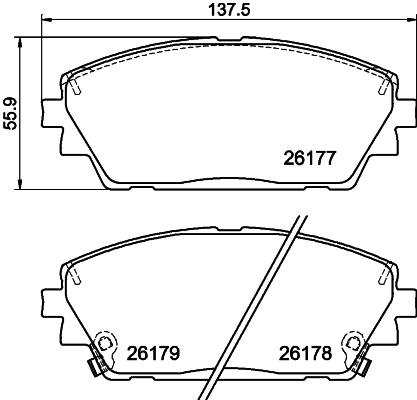 MINTEX MDB4197 Σετ τακάκια, δισκόφρενα for MAZDA