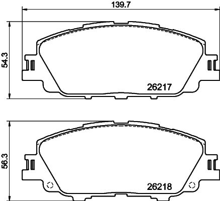 MINTEX MDB3456 Σετ τακάκια, δισκόφρενα for TOYOTA