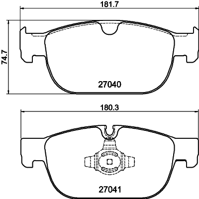 MINTEX MDB4555 Σετ τακάκια, δισκόφρενα for VOLVO