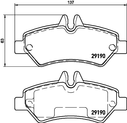 MINTEX MDB2802 Σετ τακάκια, δισκόφρενα for DODGE FREIGHTLINER MERCEDES-BENZ VW