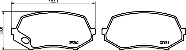MINTEX MDB2990 Σετ τακάκια, δισκόφρενα for FUSO (MITSUBISHI) MITSUBISHI