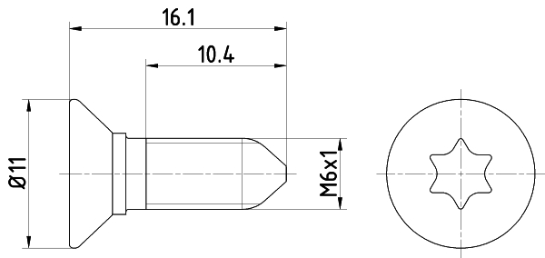 MINTEX TPM0008 Βίδα, δισκόπλακα for AUDI AUDI (FAW) BENTLEY CHEVROLET CUPRA DAEWOO FIAT FORD GENESIS GERMAN E CARS GMC HOLDEN HY