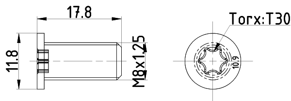 MINTEX TPM0013 Βίδα, δισκόπλακα for RENAULT