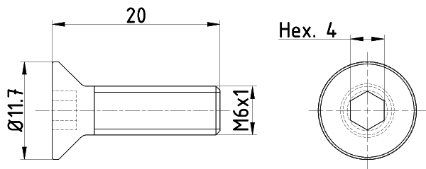 MINTEX TPM0015 Βίδα, δισκόπλακα for BUICK CADILLAC CHEVROLET GMC HOLDEN OPEL PONTIAC SAAB VAUXHALL