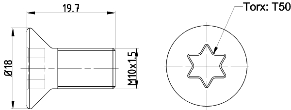 MINTEX TPM0016 Βίδα, δισκόπλακα for FORD FORD AUSTRALIA