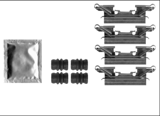 MINTEX MBA0002 Σετ βοηθ. εξαρτημάτων, τακάκια φρένων for MITSUBISHI NISSAN SSANGYONG