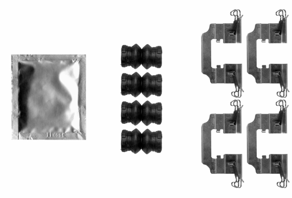 MINTEX MBA0008 Σετ βοηθ. εξαρτημάτων, τακάκια φρένων for MITSUBISHI NISSAN RENAULT