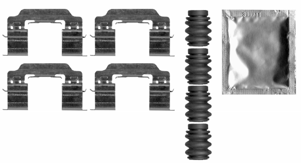 MINTEX MBA0007 Σετ βοηθ. εξαρτημάτων, τακάκια φρένων for PEUGEOT