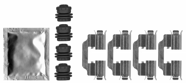 MINTEX MBA0012 Σετ βοηθ. εξαρτημάτων, τακάκια φρένων for OPEL VAUXHALL