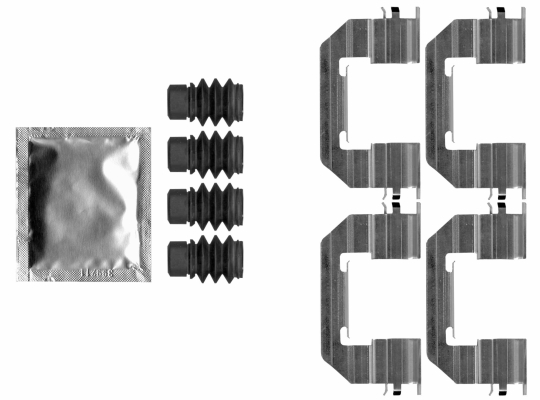 MINTEX MBA0011 Σετ βοηθ. εξαρτημάτων, τακάκια φρένων for FIAT JEEP RAM