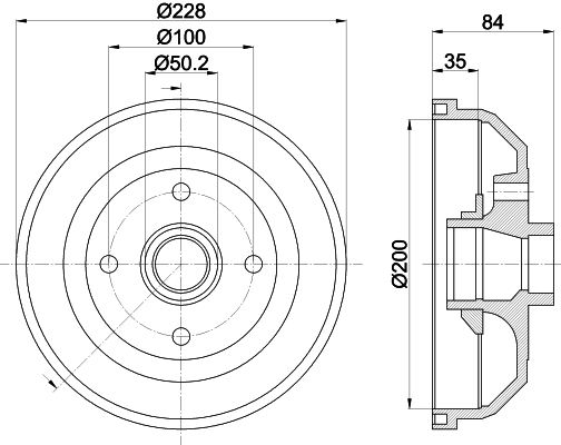 MINTEX MBD047 Ταμπούρο for CHEVROLET HOLDEN OPEL VAUXHALL