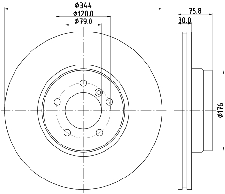MINTEX MDC1750 Δισκόπλακα for LAND ROVER