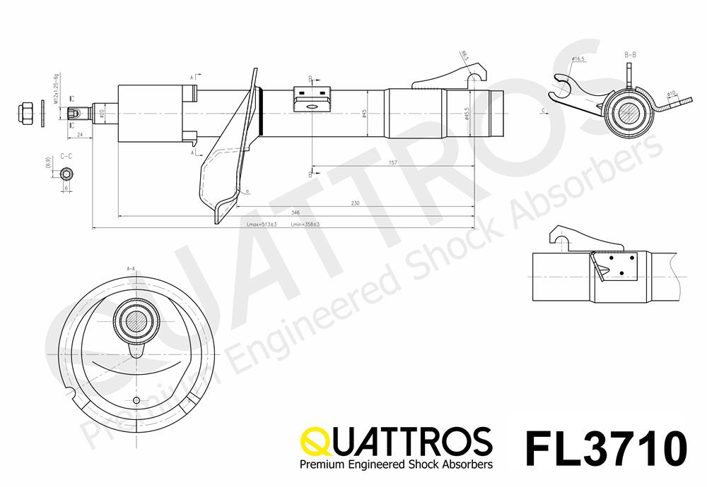 DAVID VASCO FL3710 QUATTROS Ammortizzatore