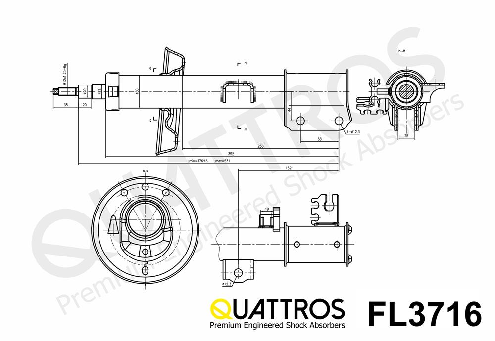 DAVID VASCO FL3716 QUATTROS Ammortizzatore